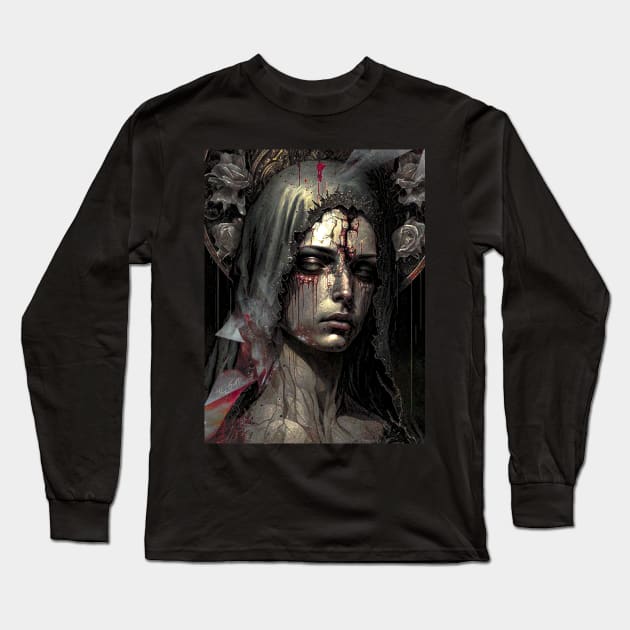 Blind Lady dark gothic woman Long Sleeve T-Shirt by Helgar